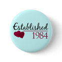Established 1984 buttons by smallhandsdesigns Established 1984 buttons
