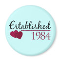 Established 1984 magnets by smallhandsdesigns Established 1984 magnets