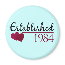 Established 1984 magnets by smallhandsdesigns Established 1984 magnets