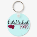 Established 1989 keychains by smallhandsdesigns Established 1989 keychains
