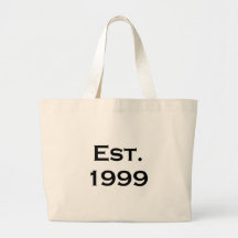 established 1999 tote bag