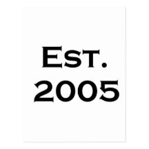 established 2005 post cards