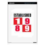 Established in 1989 decals for iPad 3
