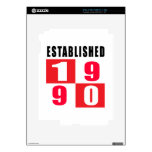 Established in 1990 decal for iPad 2