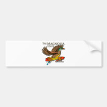 Estado de la magnolia del pato de madera de Missis Etiqueta De Parachoque