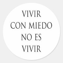 Estafa Miedo de Vivir ningún Es Vivir Etiquetas Redondas