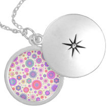 Estampado de plores en colores pastel del arco iri collares