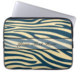 Estampado de zebra animal retro 10 funda portátil