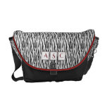 Estampado de zebra del monograma bolsas de mensajería