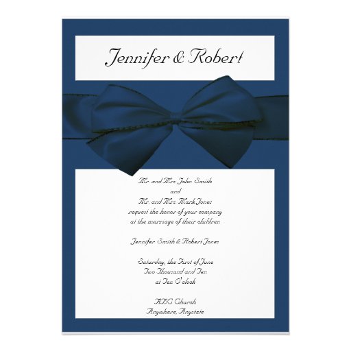 Estate Collection Marine Blue Wedding Invitation