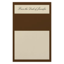 Estate Collection Stationery in Chocolate Brown
