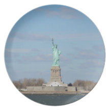 Estatua de la isla de Ellis de la libertad Plato