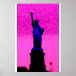 Estatua de la llama los E.E.U.U. NYC de la liberta Poster