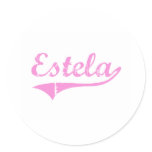 Estela Classic Style Name Round Sticker