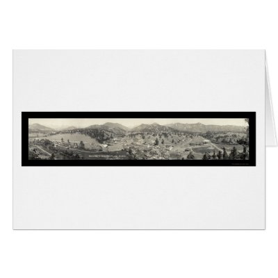 Estes Park Village, CO Photo 1919 Greeting Cards by lc_panoramicphotos