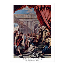 Esther Before Persian King By Sebastiano Ricci Postcard