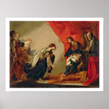 Esther in front of Ahasuerus, c.1645-50 (oil on ca Poster