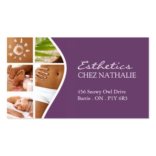 Esthetician ~ Business Card (front side)
