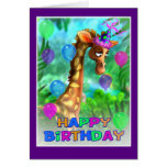 Estilo 005 de la selva del feliz cumpleaños tarjetas