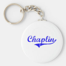 Estilo de la obra clásica del apellido de Chaplin Llaveros Personalizados