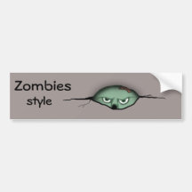 Estilo de los zombis pegatina de parachoque
