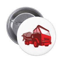 estilo retro del camión del camión del cemento pins