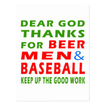 Estimadas gracias de dios por hombres y béisbol de tarjetas postales