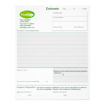 Estimate / Quote / Job Proposal Forms letterhead