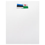 Estonia and Harju Waving Flags Custom Letterhead