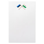 Estonia and Hiiu Crossed Flags Custom Stationery