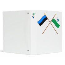Estonia and Järva Crossed Flags Vinyl Binders