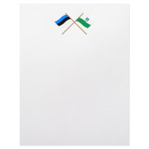 Estonia and Järva Crossed Flags Customized Letterhead