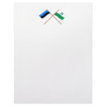 Estonia and Järva Crossed Flags Customized Letterhead