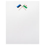 Estonia and Lääne Crossed Flags Customized Letterhead
