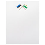 Estonia and Pärnu Crossed Flags Personalized Letterhead