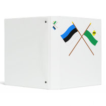 Estonia and Põlva Crossed Flags 3 Ring Binders
