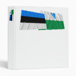 Estonia and Valga Waving Flags 3 Ring Binder