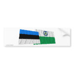 Estonia and Viljandi Waving Flags bumper stickers