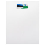 Estonia and Võru Waving Flags Personalized Letterhead