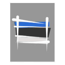 Estonia Brush Flag Post Cards