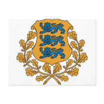Estonia coat of arms postcards