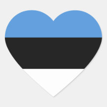 Estonia Flag Heart Sticker