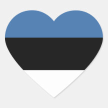 Estonia Flag Heart Sticker