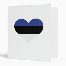 Estonia flag heart vinyl binder