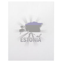Estonia Flag Map 2.0 Letterhead Template