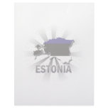 Estonia Flag Map 2.0 Letterhead Template