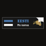 Estonia Flag Map Text Bumper Sticker