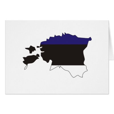 Estonia flag map greeting