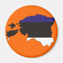 Estonia flag map fridge magnets