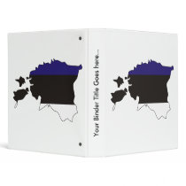 Estonia Flag Map full size Vinyl Binders